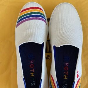 Rothy's rainbow pride sneakers